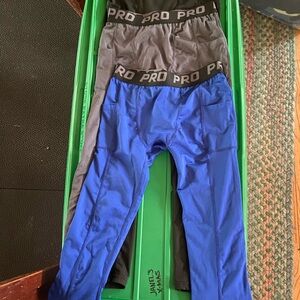 Kids' Blue and Gray Leggings